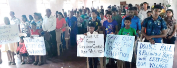 Areal villagers say a firm no to double track railway project
