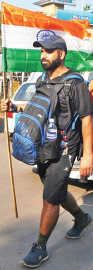 This man has covered 17,000 kms on foot to spread message