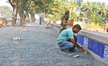 On fast track at Colva: Opinion Poll Square with portraits of 36 legends