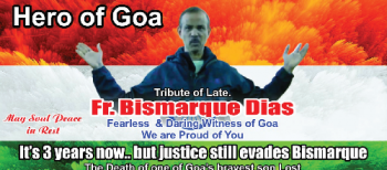 Uproar after banner paying respect to Fr Bismarque torn down