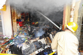General store at Agalli in Fatorda goes up in flames