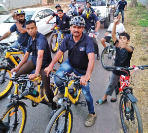 Cyclists create awareness before main ride