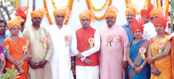 Gaude, Sudin cross swords at Shiv Jayanti in Farmagudi
