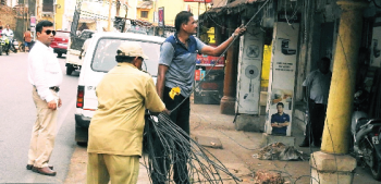 Margao council resumes drive against overhead cables around Old Market