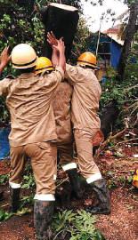 Margao firemen helpless in face of nature’s fury
