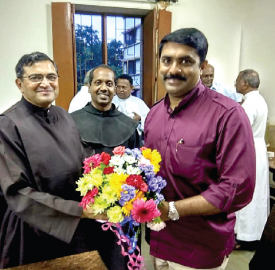 Carmelite Monastery felicitates Vijai for protecting Convent of Chimbel