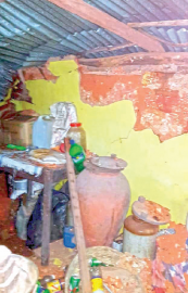 Lucky escape for woman as house partially damaged in Sanguem