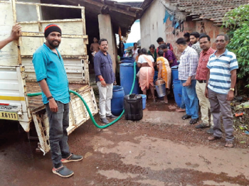 N Goa BJP secy provides water to Cumbharjua locals at own cost