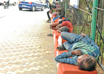 MMC garden beautified, but seats still used by migrants for napping