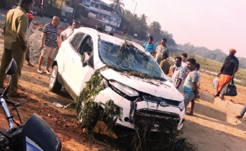 Miraculous escape for 3 as car plunges into river at Khareband