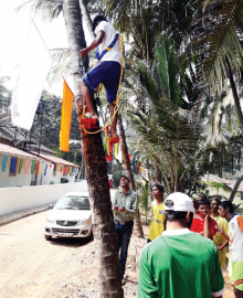 Coconut climbing machine offered at discount for Goans