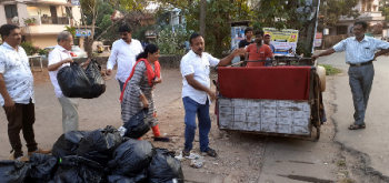 Porvorim BJP comes under fire for disposing garbage recklessly