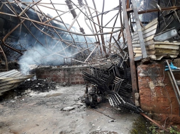Decorations, materials gutted in fire at Old Goa yard