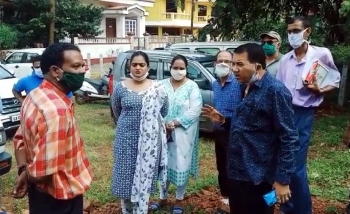 Sancoale VP inspects colony over plaints on proposed transformer