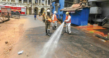 Over 2000 litres of chemical solution used for sanitising public places in South Goa