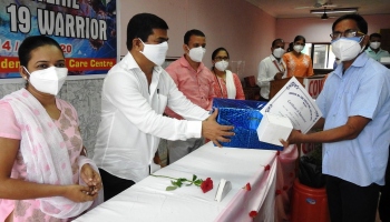 DyCM honours Margao Residency Covid warriors, says sacrifices will not be forgotten