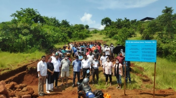 Pilerne residents protest hill cutting, work stopped