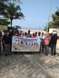 Beach cleaning drive at Utorda beach