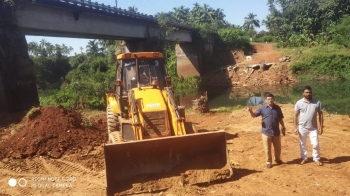 Sanguem’s Bendwada bridge work restarts; more 11 months for completion, says MLA