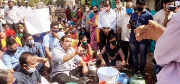 Porvorim locals protest over water shortage