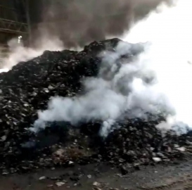 Smoke emanates from Sonsodo waste treatment plant indicating all is not well at the site