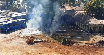KTC burns waste to clear area at its depot for green project
