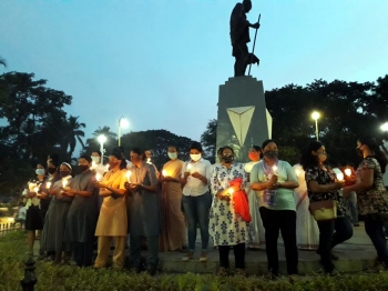 Residents hold candlelit protest, demand master plan for Old Goa