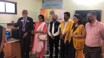 Lions Club of Vasco donates computers to two govt schools