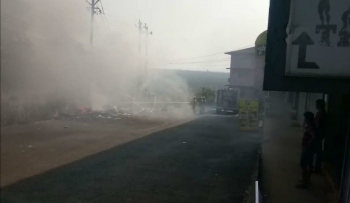 Garbage dump along road catches fire at Zuarinagar