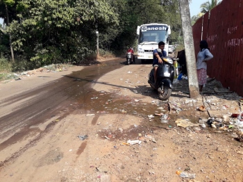 Sewage overflows on main road at 2 places in Chimbel