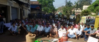 Sugarcane farmers begin indefinite stir at Sanguem