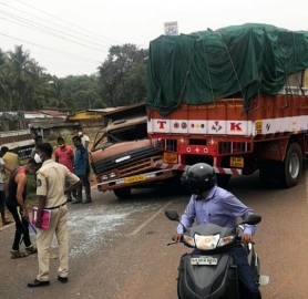 Drivers, cleaners escape unhurt in Canacona mishap