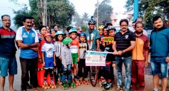 School boy cycles 300 kms to share message of peace