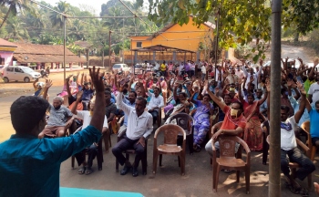 Varkhand special gram sabha opposes road to Mopa airport