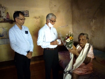 100-year-old voter honoured in Canacona