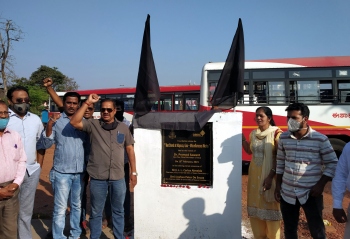Opposition labels bus-stand work a political gimmick