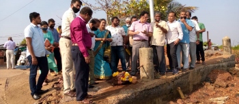 Beautification work begins around Chorao Madel ferry wharf