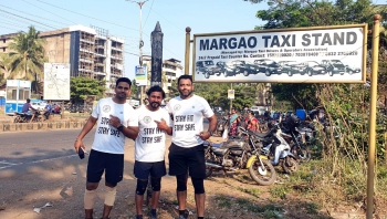 Three youth run from Porvorim to Margao
