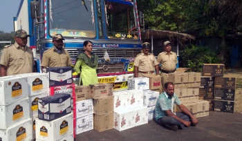 Karnataka excise seizes fish lorry with Goa liquor worth Rs 9 lakh
