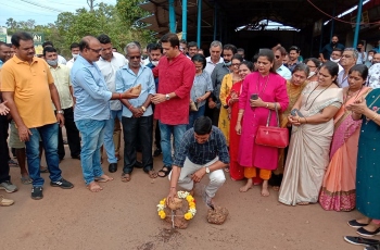 Work gets underway to widen, hotmix Pilerne-Saligao road