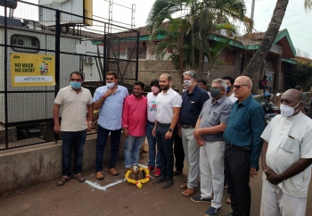 Mapusa MLA ducks poll code, lays stone for Rs 1 cr project