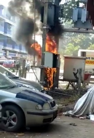 Transformer catches fire at Vasco