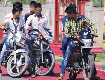 Policing students who bring bikes to school
