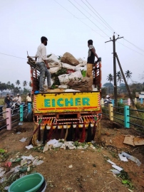 Raia villagers apprehend vehicle unloading waste