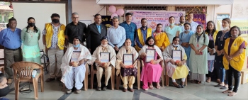 Lions fetes 7 Covid warriors in Margao