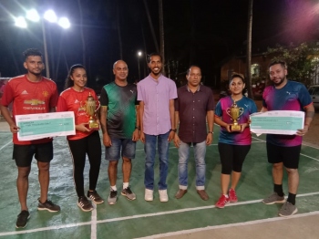Calata Warriors win mixed double badminton tourney at Majorda