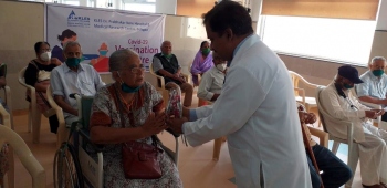 KLES carries out vaccine drive for senior citizens