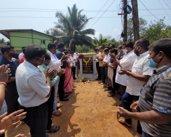 Retaining wall at Betul to help protect houses near Sal