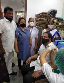 People queue up to take Covid jabs in Bardez