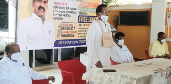 Union minister inaugurates free lunch programme for Porvorim Covid patients